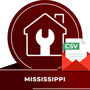 Mississippi Home Builders and Contractors Email List