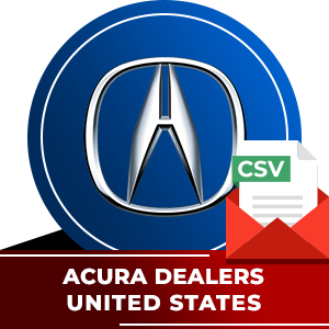 Acura Dealers Email List - United States