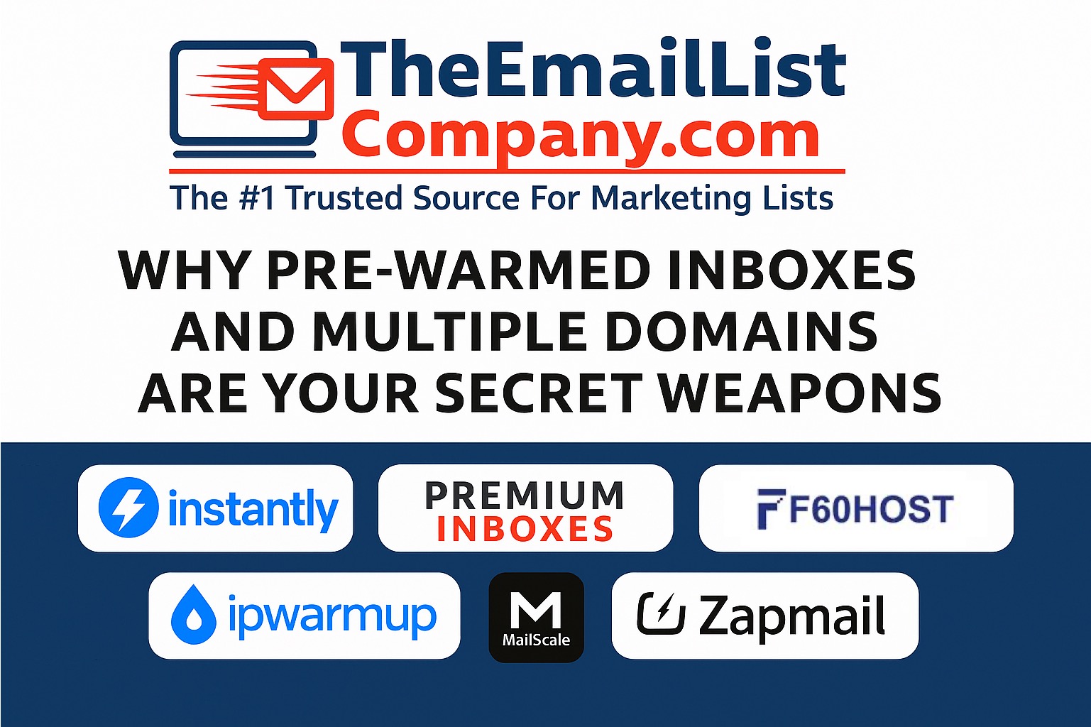 Email accounts pre-warmed up and multiple domain strategy.