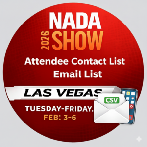 NADA 2026 Show attendee contact email list for Las Vegas dealership and automotive professionals